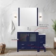 thumbnail image 2 of 48 in. W Navy Blue Wood Vanity | Durable Surface & Faucet | Bathroom Improvement, 2 of 2