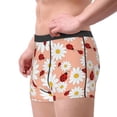 thumbnail image 5 of Salouo Daisy and Ladybug Print Men's Boxer Briefs,Breathable Underwear Elastic Waistband Briefs for Men -Large, 5 of 8