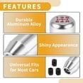 thumbnail image 7 of Unique Bargains 1 Set 6cm Shifter Knob - with 3 Adapter for 5 Speed Manual Vehicle - Aluminum Alloy Silver Tone Red, 7 of 7