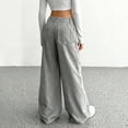 thumbnail image 7 of Girls Corduroy Pants Wide Leg Design Button Front Zipper Vintage Pants with Pockets High Waist Trousers for Girls Grey Pants Kids Cute Clothes for Girls 7-8 Years, 7 of 7