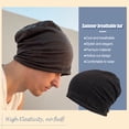 thumbnail image 2 of Qarigey Gorros apilables Gorras de capó Sombreros de temporada Accesorios de sombreros clásicos térmicos Sombrero de punto de color sólido Sombreros Negro, 2 of 6