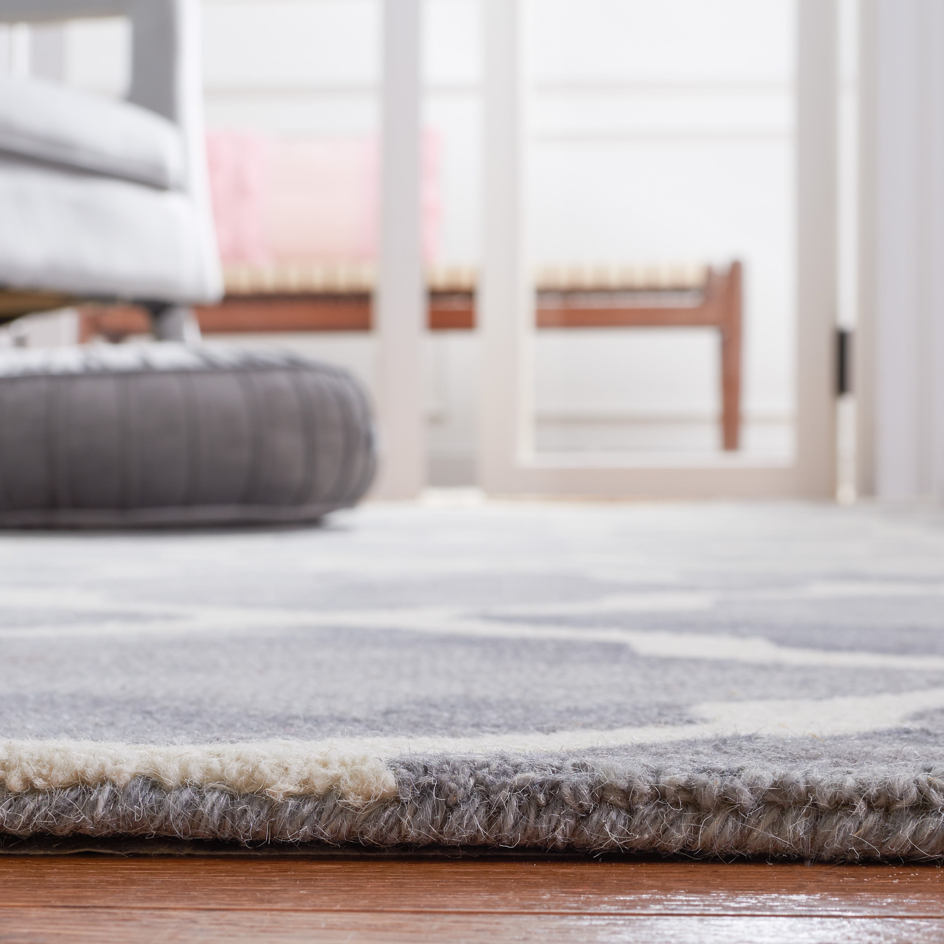 Safavieh Dip Dye Altan Distressed Wool Area Rug, Gray/Ivory, 10' x 14'