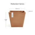 thumbnail image 2 of Ecopots Rotterdam Durable Modern Square Indoor/Outdoor Recycled Based Composite Flower Planter, Terracotta Color, 12", 2 of 4