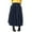 Blue, variant on Hpapadks Women's Skirts Fall Winter Vintage Midi Long Elastic Waist Solid A Line Pleated Skirt Black L