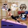thumbnail image 3 of BestMassage Gymnastics Mat 48x24 Inch Incline Mat Tumbling Folding Gymnastic Tumbling IndoorOutdoor Exercise Home Gym Yoga Handle, Pink, 3 of 8
