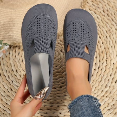 

ComfortWalk Womens Breathable Lightweight Flat Shoes - Soft Flying Woven Slip-On Design for Ultimate Comfort - Perfect for Daily Wear Travel and Leisure Activities