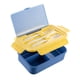 thumbnail image 2 of Fiudx Fiambrera Bento, Apta para Microondas, Hermética y a Prueba de Fugas, con 3 Compartimentos y Vajilla, Aislamiento Térmico, Ideal para Oficina y Escuela, Capacidad de 1400 Ml, Tamaño: 20,5 X 13,, 2 of 2