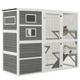 thumbnail image 2 of Uforic Cat House Outdoor, 77.9" Large Catio, Cat Enclosure with Weatherproof Roof, 3 Resting Boxes, 77.9 x 35.8 x 69.6 inch, 2 of 8