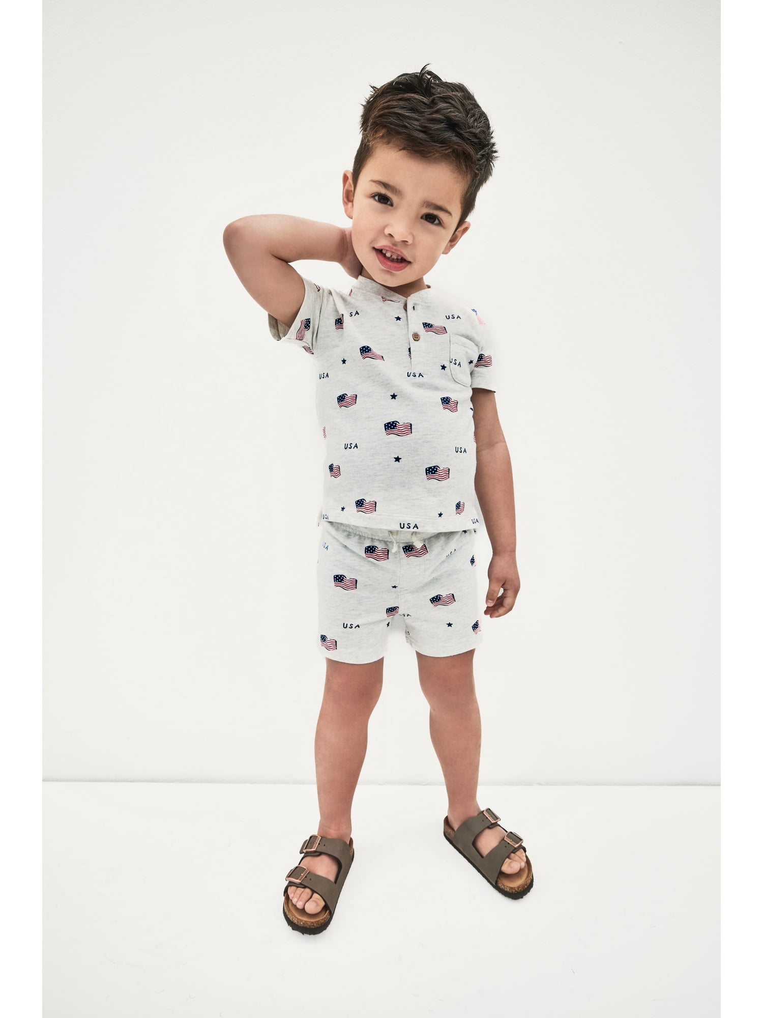 Carter's Child of Mine Baby and Toddler Boy Patriotic Americana Americana Outfit Set, 2-Piece, Sizes 12M-5T