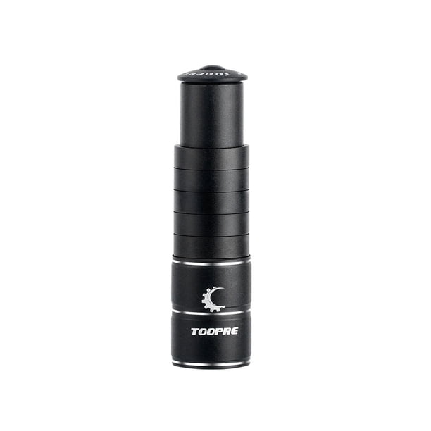 Wosthever Vástago extensor de manillar de bicicletas, cabezales aumentados, tubo de elevación de bicicleta de montaña y carretera, piezas de Ciclismo Negro/alargado