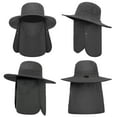 thumbnail image 4 of Loritta Wide Brim Sun Hat for Men/Women Fishing Hats UPF50+ Multifunction Sun Protection Visor Deep Gray, 4 of 6