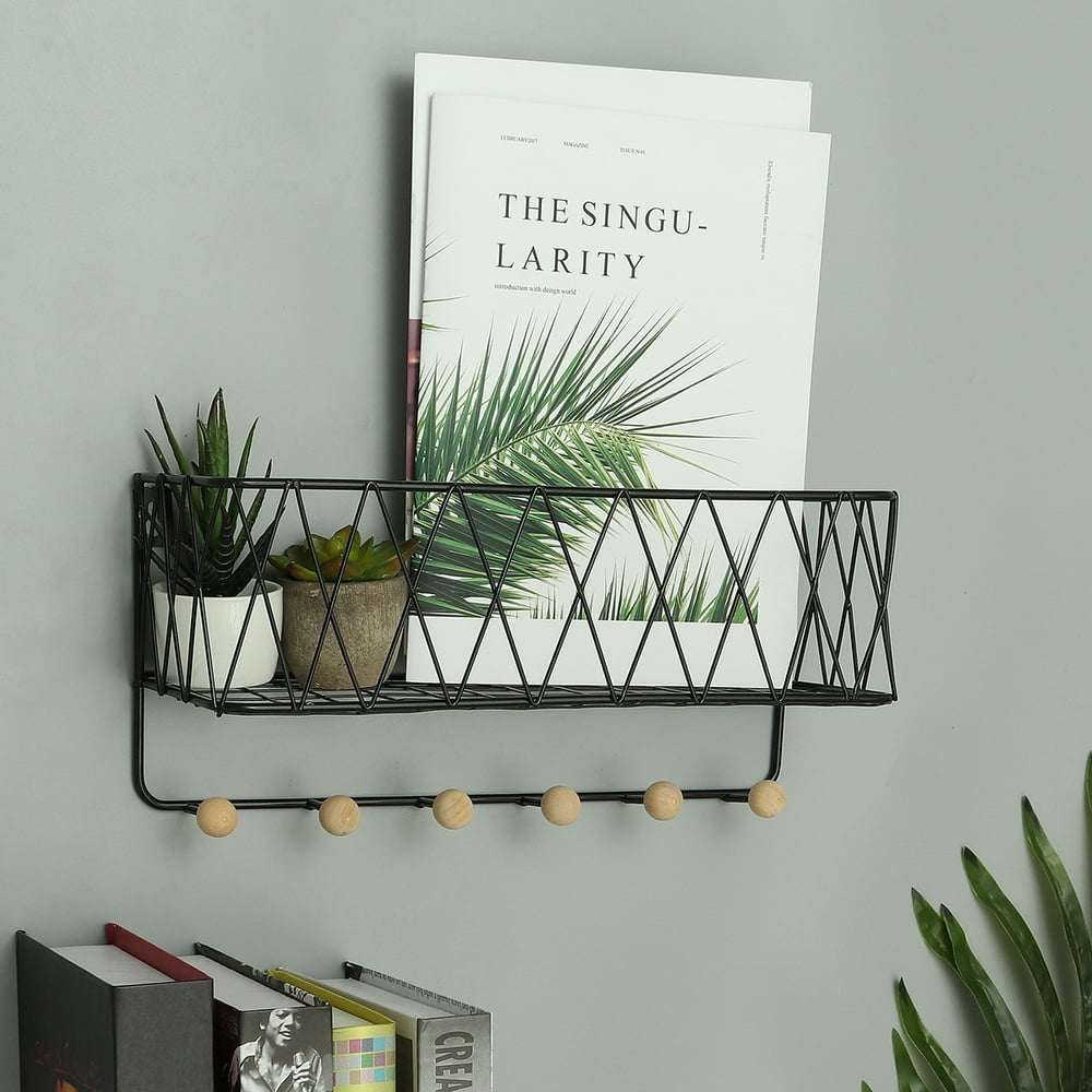 Metal Wall Shelf, Wall Mounted Floating Shelves, Iron Rack Bracket