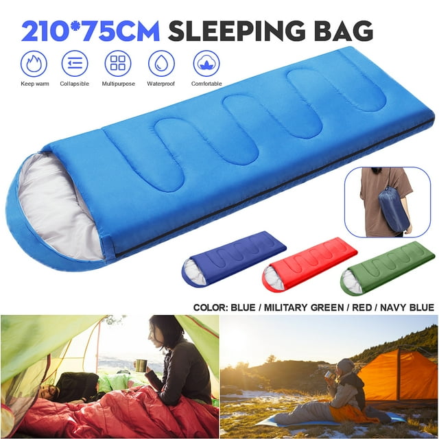 Camping Sac de Couchage 4 Saisons Enveloppe Chaude et Froide Sac de Couchage Imperméable Léger pour la Randonnée de Camping