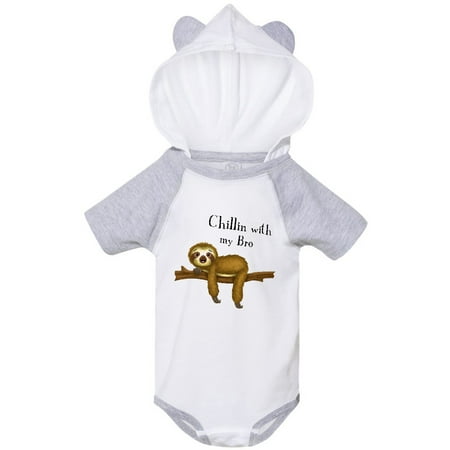 

Inktastic Sticker Chillin with Bro Gift Baby Boy Bodysuit