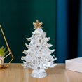 thumbnail image 3 of 2 Piezas de Adorno de Mesa de Estatuilla de árbol de Navidad Azul transparente Soledad Estatuilla de escritorio, 3 of 7