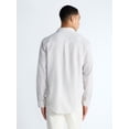 thumbnail image 3 of Free Assembly Men's Linen Blend Button Front Shirt with Long Sleeves, Sizes S-3XL, 3 of 6
