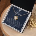 thumbnail image 2 of To My Badass Mom Necklace Badass Mom Gift Mother’s Day Gift Birthday Gift Gift from Daughter on Wedding Day - Love Knot Necklace - Message Card & Gift Box, 2 of 5