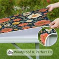 thumbnail image 6 of Pioneer Flower Floral Print Pattern Square Fitted Tablecloth with Elastic Edge,Square Table Cover,Washable Elastic Table Cover for Home Kitchen Party Decor 34"x34", 6 of 6