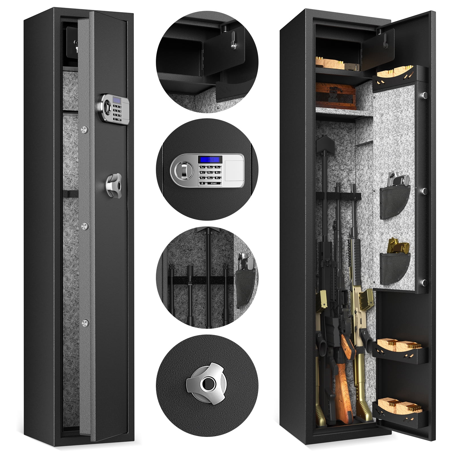 BOEASTER 6-Gun Safes For Home Rifle And Pistols Electronic Gun Security ...