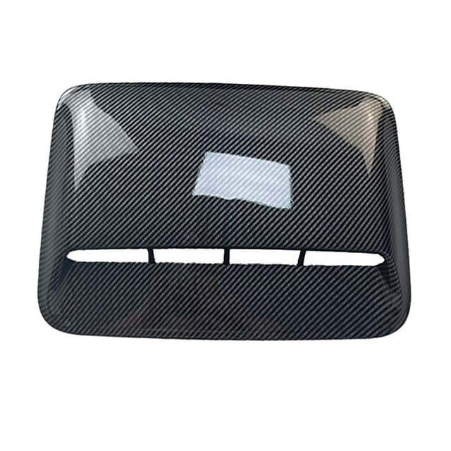 de carrocería con pala para capó, cubierta de ventilación para capó con pala para capó, flujo de aire decorativo para coche Patrón de fibra de carbono Cola Cucharada del capó del coche
