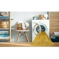 thumbnail image 2 of Ahgly Company Machine Washable Indoor Square Abstract Deep Yellow Area Rugs, 6' Square, 2 of 7