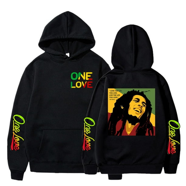 Sudaderas con capucha con estampado de rapero bob marley para hombres y mujeres ropa de calle de hip hop sudaderas con capucha one love forro polar
