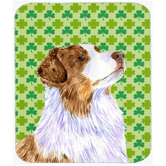 Carolines Treasures  Australian Shepherd St. Patricks Day Shamrock Mouse Pad