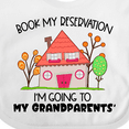 thumbnail image 4 of Inktastic Book My Reservation I'm Going to My Grandparents' House Boys or Girls Baby Bib, 4 of 4