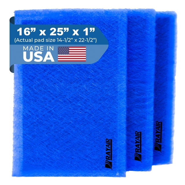 RAYAIR SUPPLY 16x25 Replacement Filter Pads Compatible with Pristine Air Cleaner Refills (3 pk)