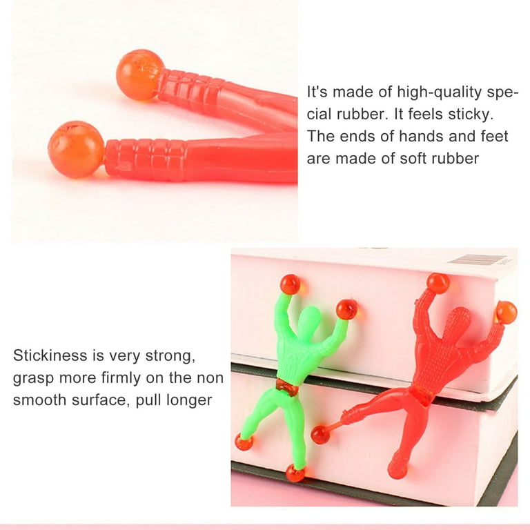 10pcs Wall Climber Spider Men Children's Party Toys Funny Party Favors Supplies Wall Climbers Sticky Spider Man Toy I.133342413
