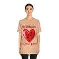 thumbnail image 4 of Funny Valentine's Day Shirt | My Valentine Has Four Paws! | Dog Lover | Animal Lover | Unisex Jersey Short Sleeve Tee, 4 of 10