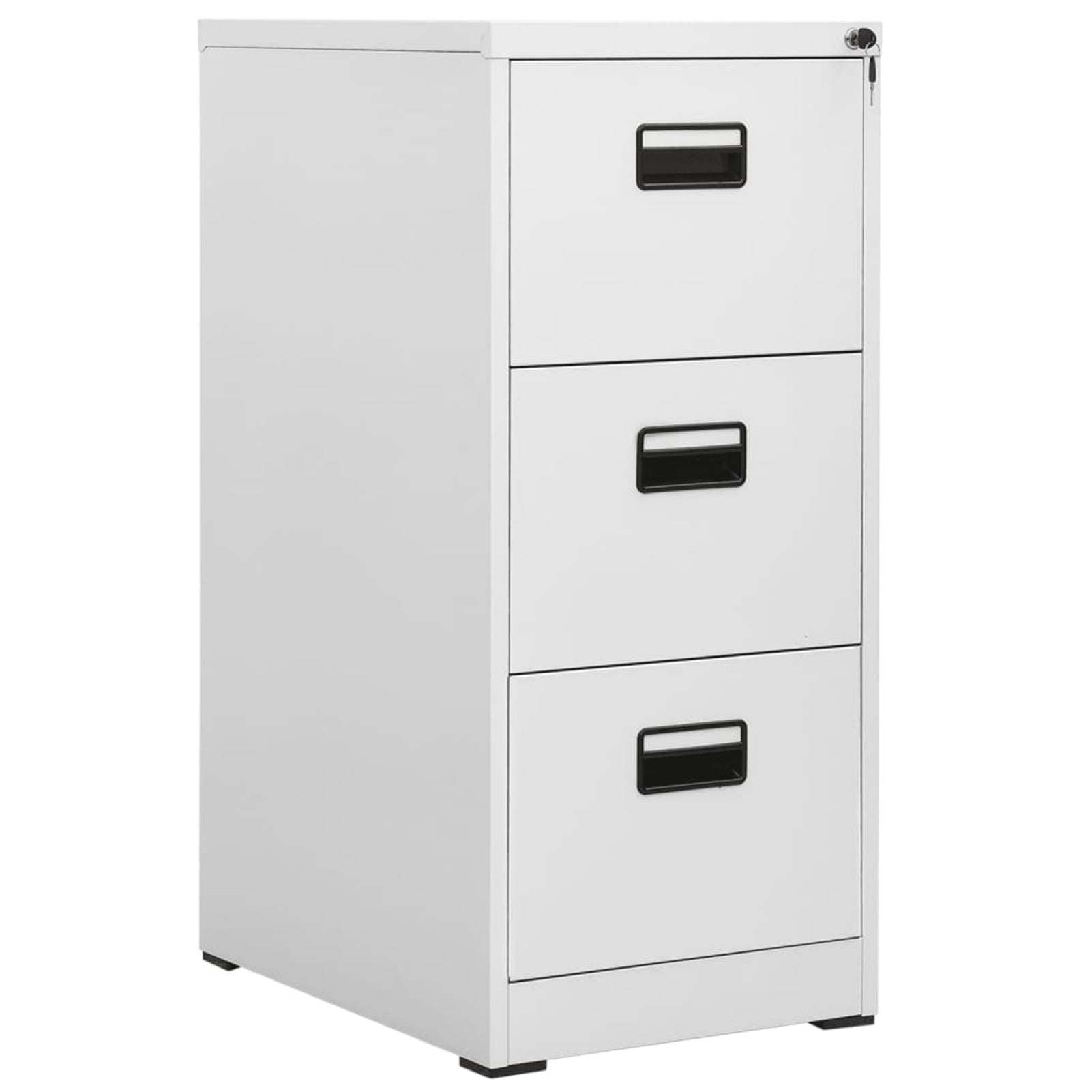 Anself 3 Drawers Metal Hanging File Heavy Duty Lockable Storage