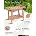 thumbnail image 6 of 21.8"W Shower Bench, HDPE Waterproof Bathroom Benches w/ Storage & Handles, Seat Stool for Indoor Outdoor Use, Weight Capacity 350 lbs, 6 of 8