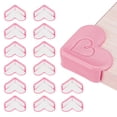 thumbnail image 1 of Uxcell Protecteurs d'Angle 24 Pcs Protecteurs d'Angle de Table Garde d'Angle de Meuble et Pare-Chocs de Bords (en Forme de Cœur, Rose), 1 of 6