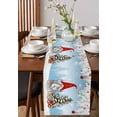 thumbnail image 2 of Table Runners 72 Inches Long Dress Scarves, Red Blue Gnomes Christmas Farmhouse Kitchen/Dining Table Runner, Coffee Tablerunners, Snowflake Xmas Tree Gifts Winter 13x72 Inch, 2 of 7
