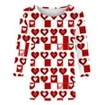 thumbnail image 5 of Mceream Womens 3/4 Sleeve Crew Neck T-Shirts Causal Dressy Oversized Valentina's Day Spring Shirts Love Heart Raglan Tops Tunic Top Loose Fit Graphic Tee Plus Size Camisas De San Valentin Mujer Red L, 5 of 5