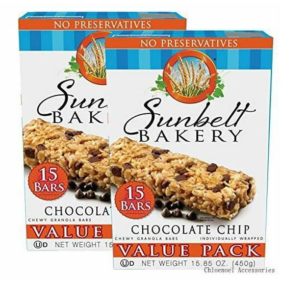 Chocolate Chip Chewy Granola Bars, Value Pack, 1.1 OZ, 30 Count (2 Boxes)