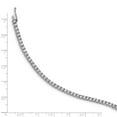 thumbnail image 3 of White Sterling Silver bracelet Fancy Cubic Zirconia CZ Round Clear 7 in 3 mm, 3 of 3