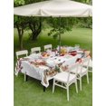 thumbnail image 3 of Outdoor Tablecloth with Umbrella Hole and Zipper, Grey Christmas Rectangle Table Cloth 60x84 Inch Waterproof Tablecloth, Red Snowman Xmas Tree Snowflake Winter Picnic Table Cover for Patio Camping, 3 of 7