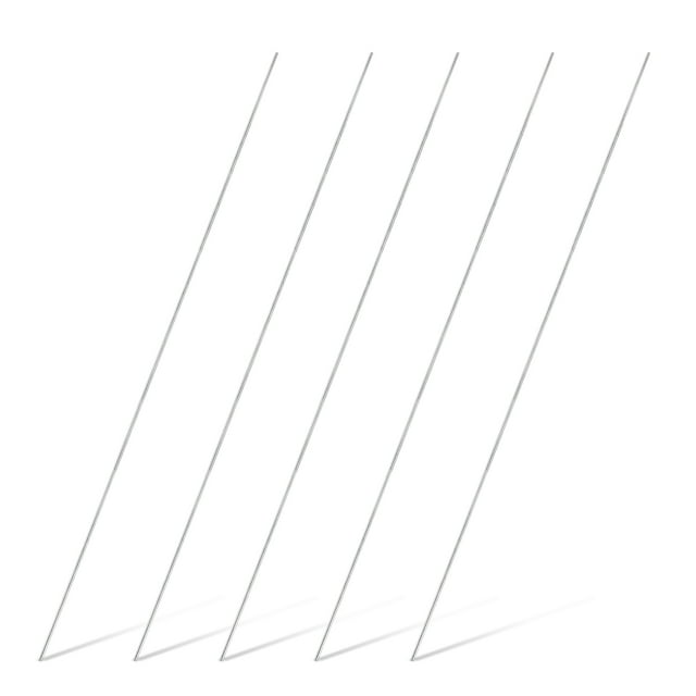 5pcs 316 Stainless Steel Round Rod Bar, 2x400mm Silver Solid Shaft Rods