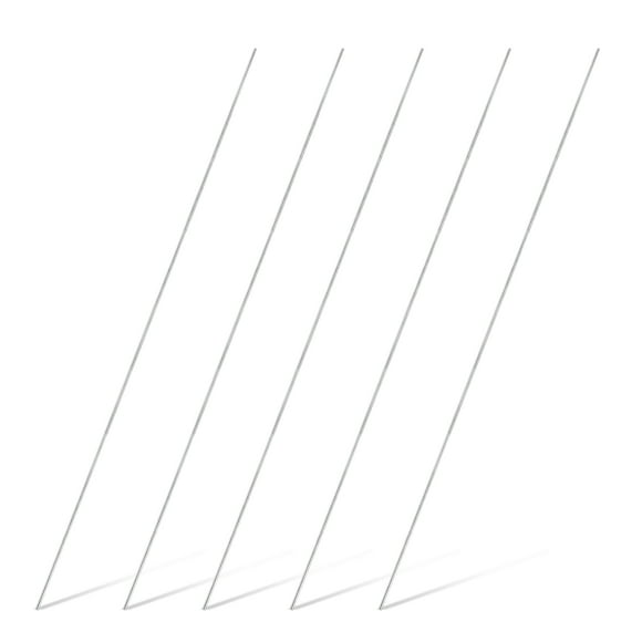 5pcs 316 Stainless Steel Round Rod Bar, 2x400mm Silver Solid Shaft Rods