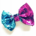 thumbnail image 6 of Yoyauz Double-sided Glitter Bow With Crocodile Hair Clip Sparkle Glitter  Hair Bow Suitable For girls, Toddlers, Children, 6 of 7
