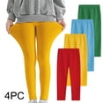 thumbnail image 2 of Qingpeng 4PC Girls Leggings Girls Yoga Pants Full Length Stretchy Toddler Leggings Multipack Pants, 2 of 9