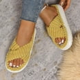 thumbnail image 5 of Slippers for Women 2025 Fall Winter Plush Fuzzy Open Toe Comfort Slip On Slides Indoor House Slippers, 5 of 8