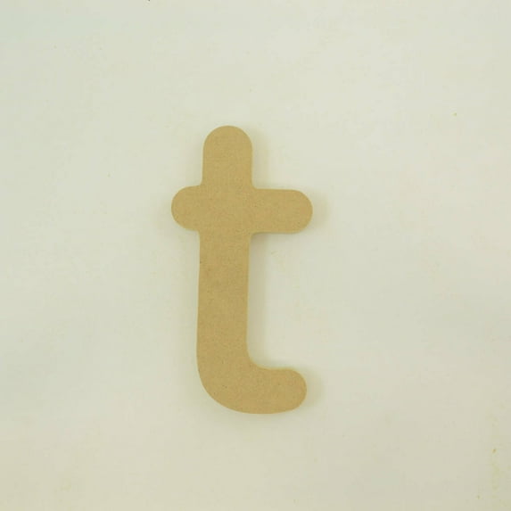 Package of 1, 10 Inch X 3/4" Thickness MDF Letter t in The Gotham Rounded Font, Thick, Lower Case for Art & Craft Project, Made in USA