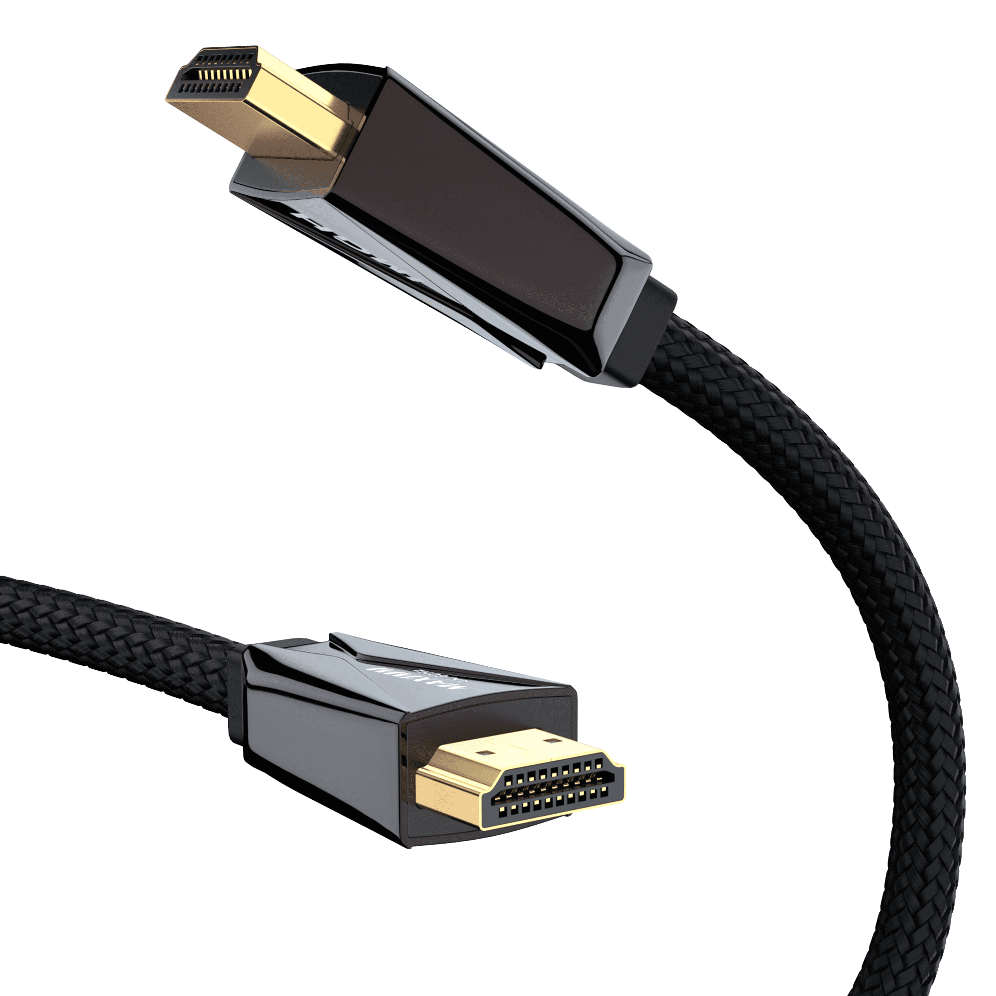 Maximm Premium High-Speed HDMI 2.0b 4K Cable, 100 FT - [2 Pack], w/Built-in Signal Booster - Cable Sleeve, Ties, Clips, 90 & 270 Degree Adapters Included