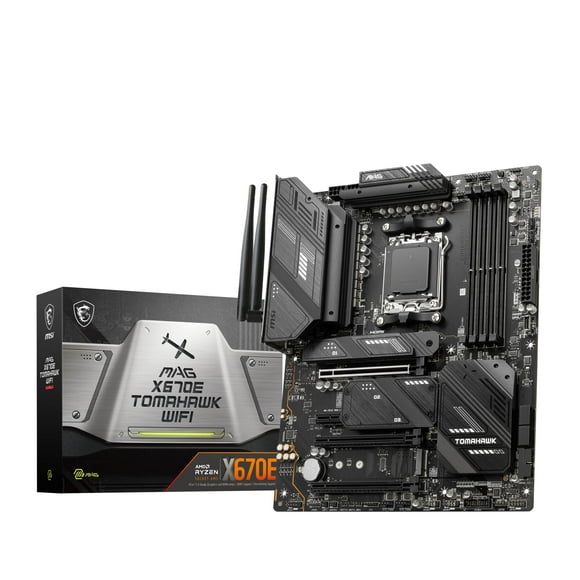Placa base para juegos MSI MAG X670E Tomahawk WiFi (procesadores AMD Ryzen serie 9000/8000/7000, AM5, DDR5, PCIe 5.0, SATA 6Gb/s, M.2, USB 3.2 Gen 2, Wi-Fi 6E, Bluetooth 5.3, LAN de 2,5 Gbps, HDMI/DP,