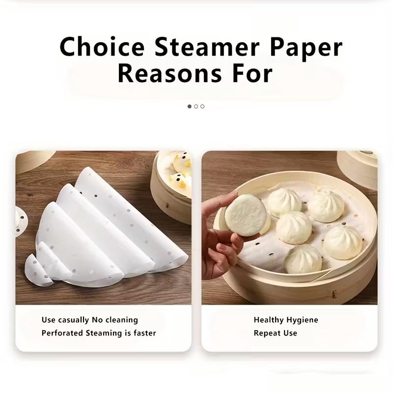 Pack of 50 Disposable Parchment Paper Liners for Air Fryers - 24Cm (9.45 Inches) - Oil and Water Resistant, Ideal for Baking, Grilling, and Steaming