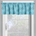 thumbnail image 2 of Ambesonne Coastal Valance Pack of 2, Maritime Seashells, 54"X12", Pale Azure Blue White, 2 of 5
