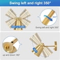 thumbnail image 4 of Plug in Wall Sconces, Dimmable Wall Sconces Adjustable Angle Wall Lights with Plug in Cord and Dimmer On/Off Knob Switch, Gold Wall Mounted Light for Bedroom Bedside Stairway(2 Pack, 2 Bulbs), 4 of 6